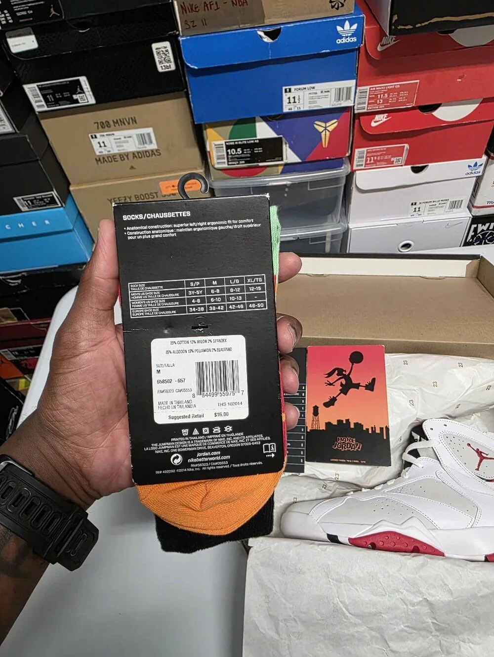 Jordan Air Jordan 7 Retro 'Hare' Bugs Bunny W/ Matching Socks **RARE**